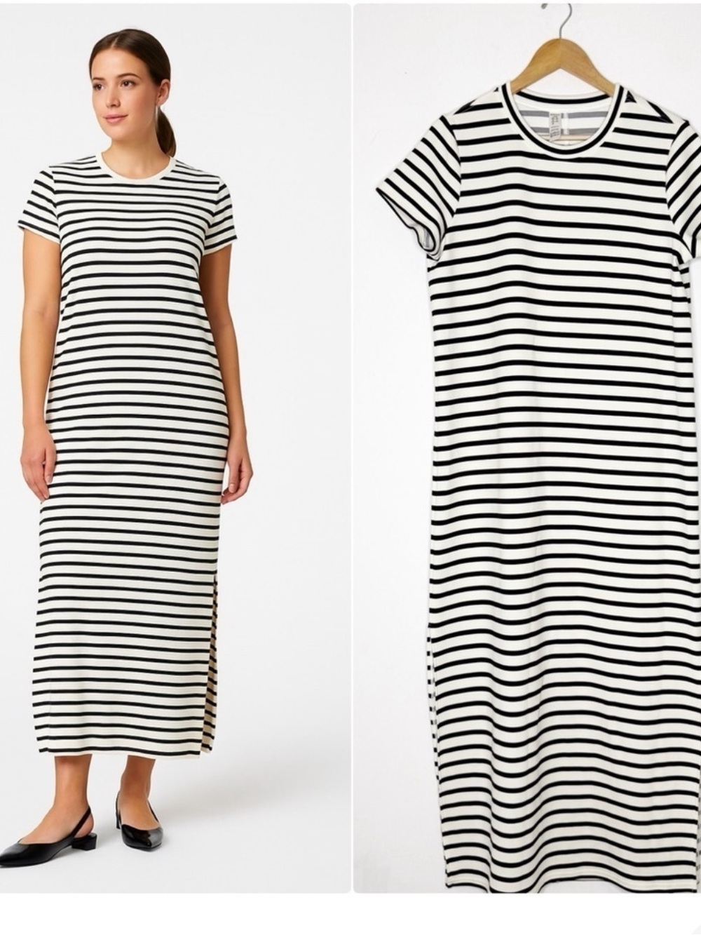 Spanx Maxi T-Shirt Dress AirEssentials Striped